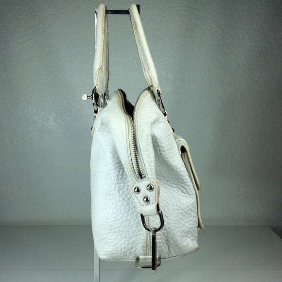 Rafe New York Pebble Leather White Satchel Handbag - Picture 5 of 16